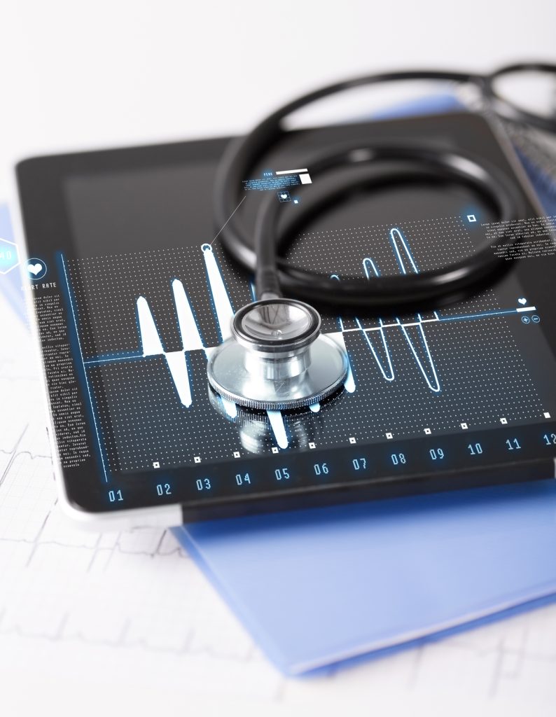 tablet and stethoscope image